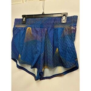 DSG Women's Stride High Rise Running Shorts Lined Athletic Gym Blue Large NWT